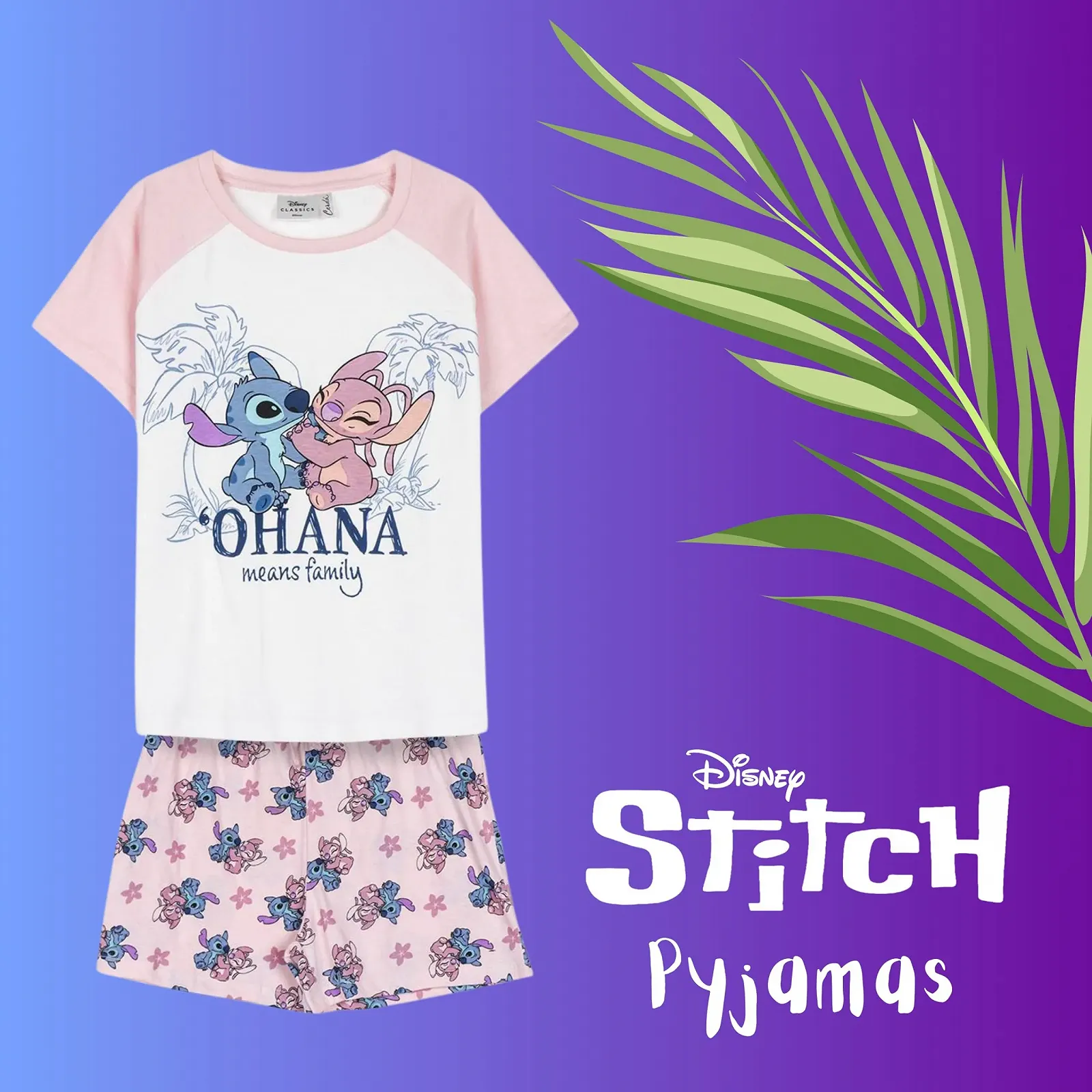 Комплект (футболка та шорти) Disney Stitch для дівчат, м'який бавовняний, фото №3 Комплект (футболка та шорти) Disney Stitch для дівчат, м'який бавовняний, фото №3