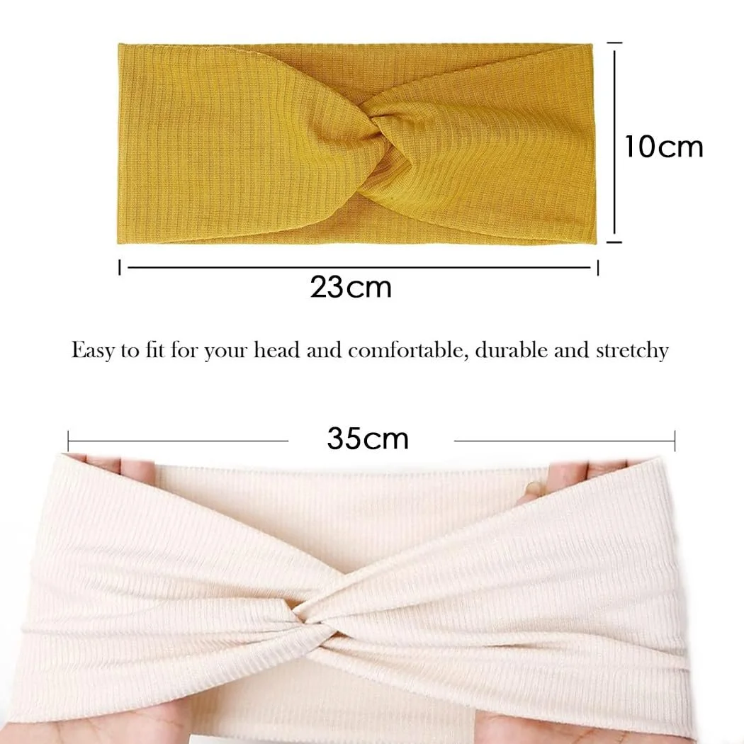 Пов'язка на голову Набір з 6 штук Еластична широка, фото №2