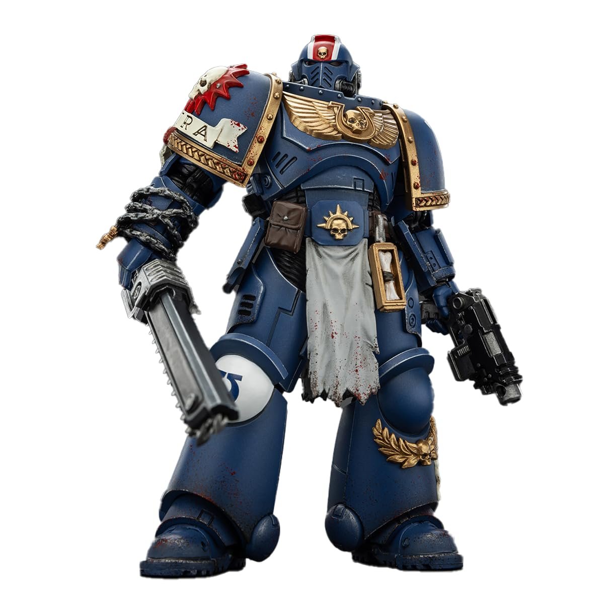 Экшн-фигурка JOYTOY Warhammer 40k Space Marine 1/18, лейтенант Тит Ультрамаринов, коллекционное издание, 12,7 см, фото №5