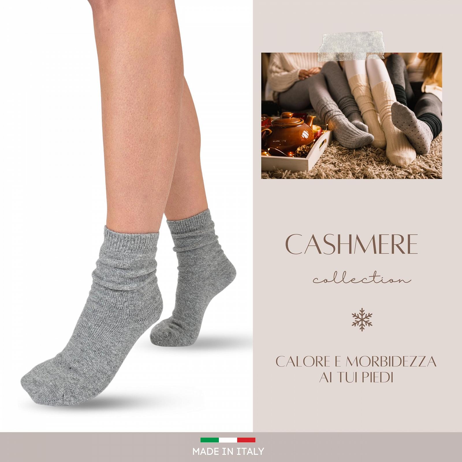 Женские носки LEON D'ORO Кашемир Шерстяные Термоноски Сделано в Италии, фото №2