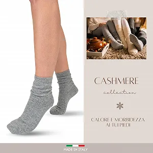 Женские носки LEON D'ORO Кашемир Шерстяные Термоноски Сделано в Италии synthetic.ua - Фото 1