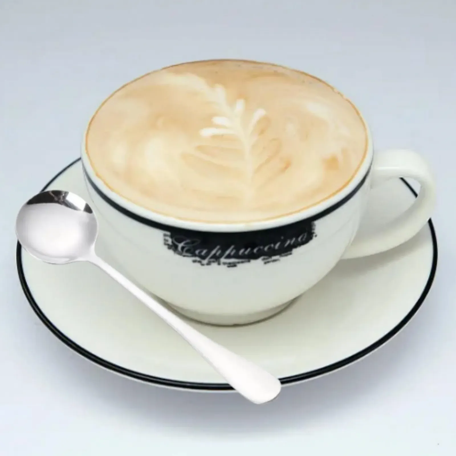 Набір з 2 круглих ложок з нержавіючої сталі, металева, фото №6