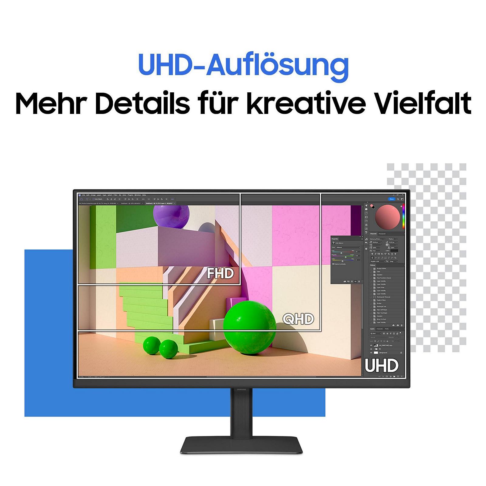 Монитор Samsung ViewFinity S80UD 32 дюйма UHD 3840 x 2160 60Hz HDR10 Eye Saver Mode USB-C (90W) Daisy Chain Встроенный KVM Switch LS32D800UAUXEN, фото №5