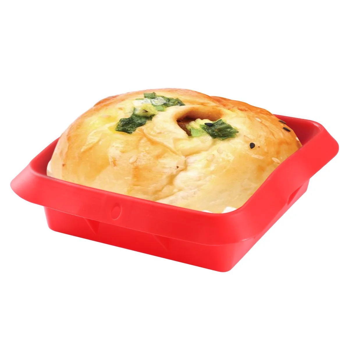 Форма для запекания силиконовая квадратная антипригарная 20 x 20 см 2 л красная, фото №5