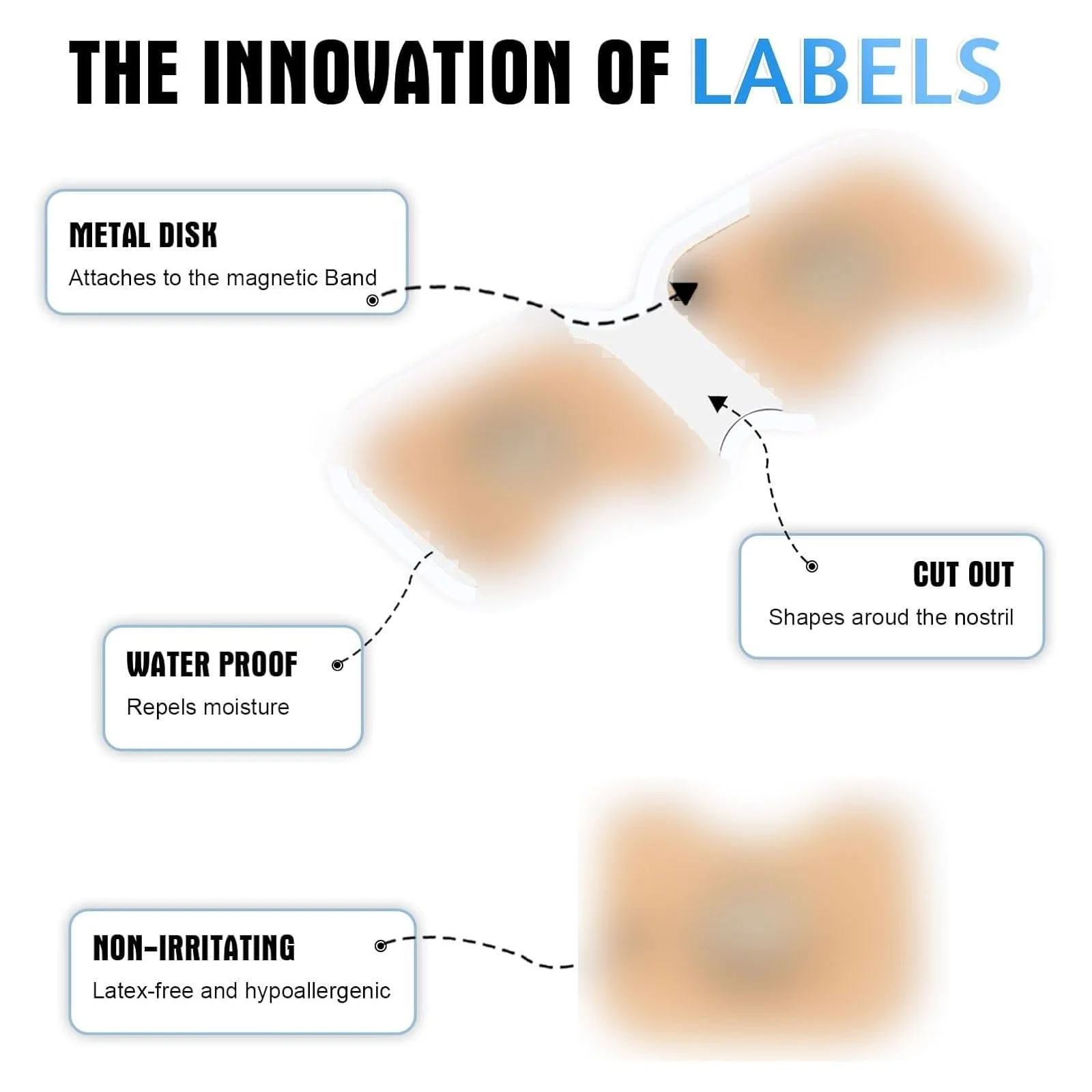 Разделитель для носа против храпа 120 штук Магнитная полоска для носа, фото №4