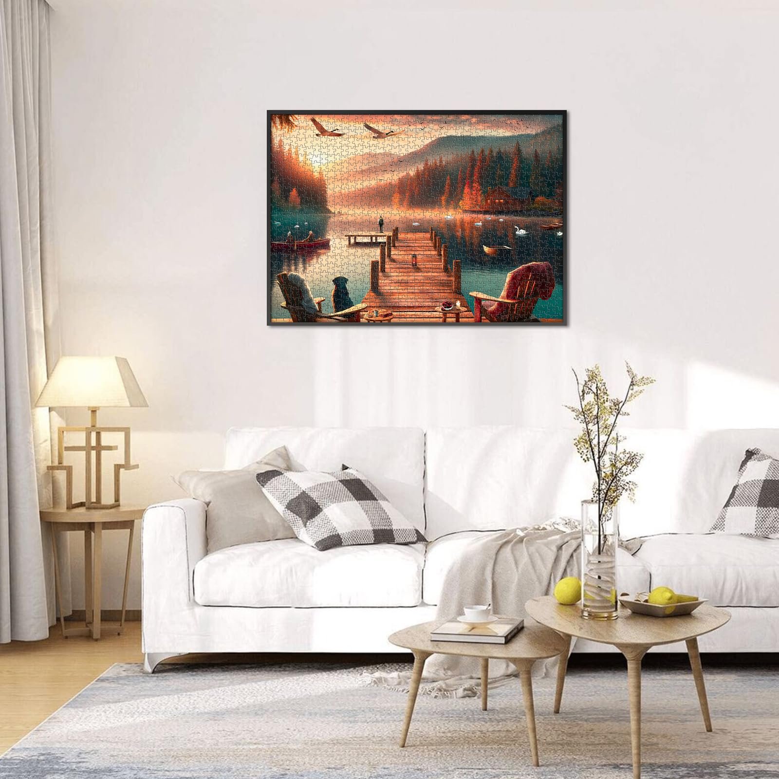 Пазл Bestdon 1000 деталей для взрослых Lakeside Evening Sunset Scenery Cabin 70 x 50 см, фото №8 Пазл Bestdon 1000 деталей для взрослых Lakeside Evening Sunset Scenery Cabin 70 x 50 см, фото №8