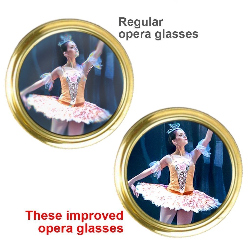 Бинокли HQRP Opera Theatre Classic 3x25 Хрустально чистый с серебряной цепочкой, фото №2