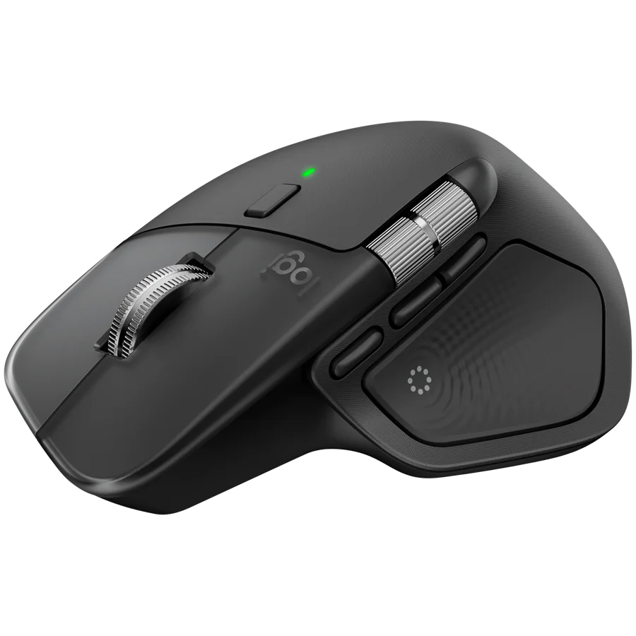 Бездротова миша Logitech MX Master 4 for Mac / Bluetooth / Радіоканал / Darkfield / 8000 DPI / 8 кнопок / Actions Ring / Інерційне колесо / Знімний кабель / Чорна (910-007577), фото №3 Бездротова миша Logitech MX Master 4 for Mac / Bluetooth / Радіоканал / Darkfield / 8000 DPI / 8 кнопок / Actions Ring / Інерційне колесо / Знімний кабель / Чорна (910-007577), фото №3