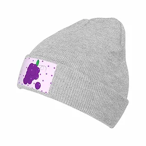 Вязаная Шапка BROLEO с Мультяшным Узором Винограда - Фото 1
