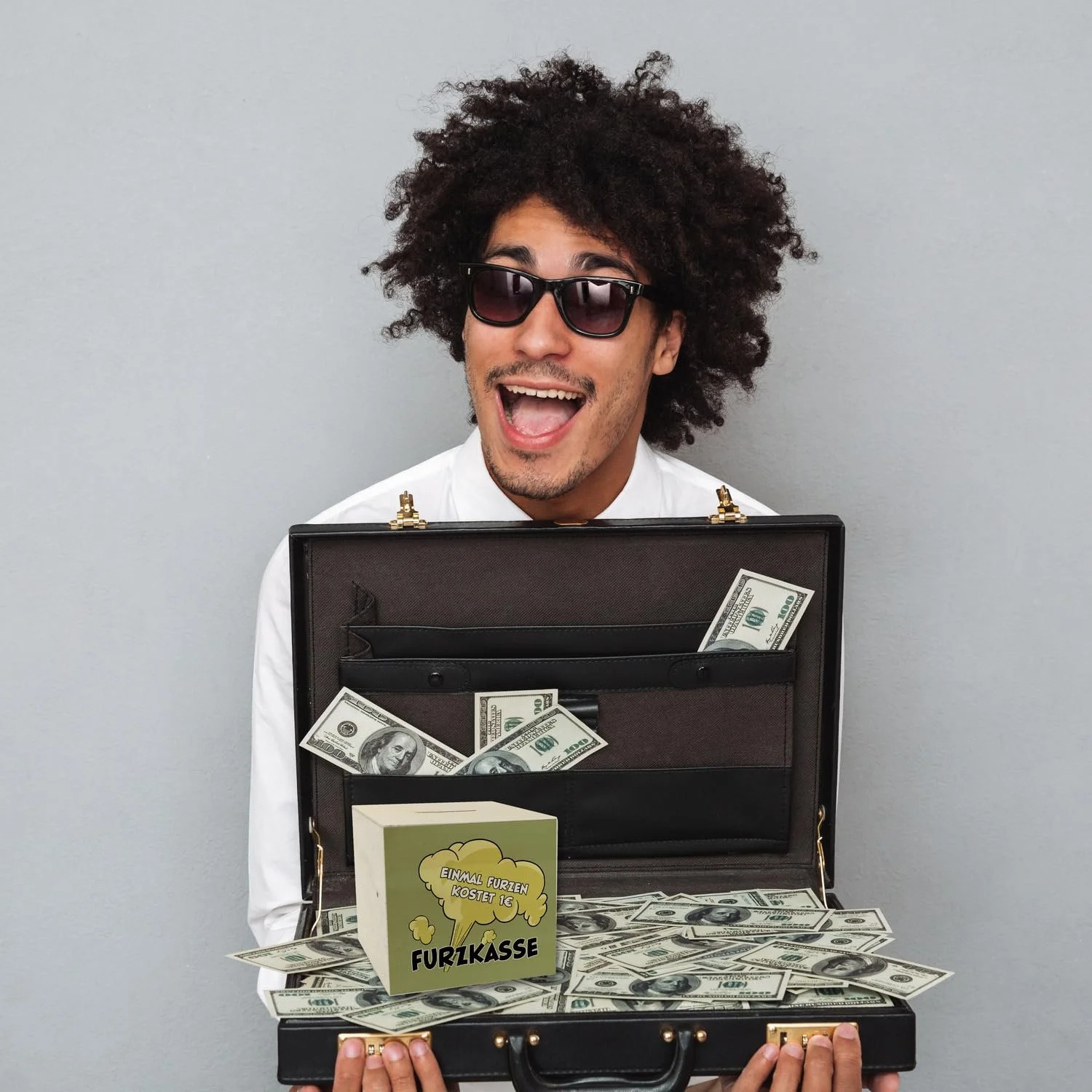 Скарбничка Einmal farten kostet 1 € Wooden Furzkasse, фото №5