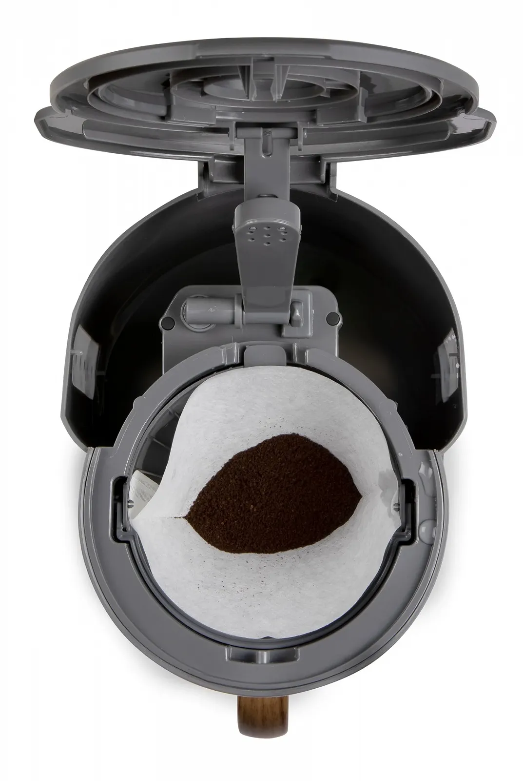 Капельная кофеварка DOMO Wood You Series DO754K 1,25 л 10 чашек Матовый серый с отделкой под дерево, фото №7