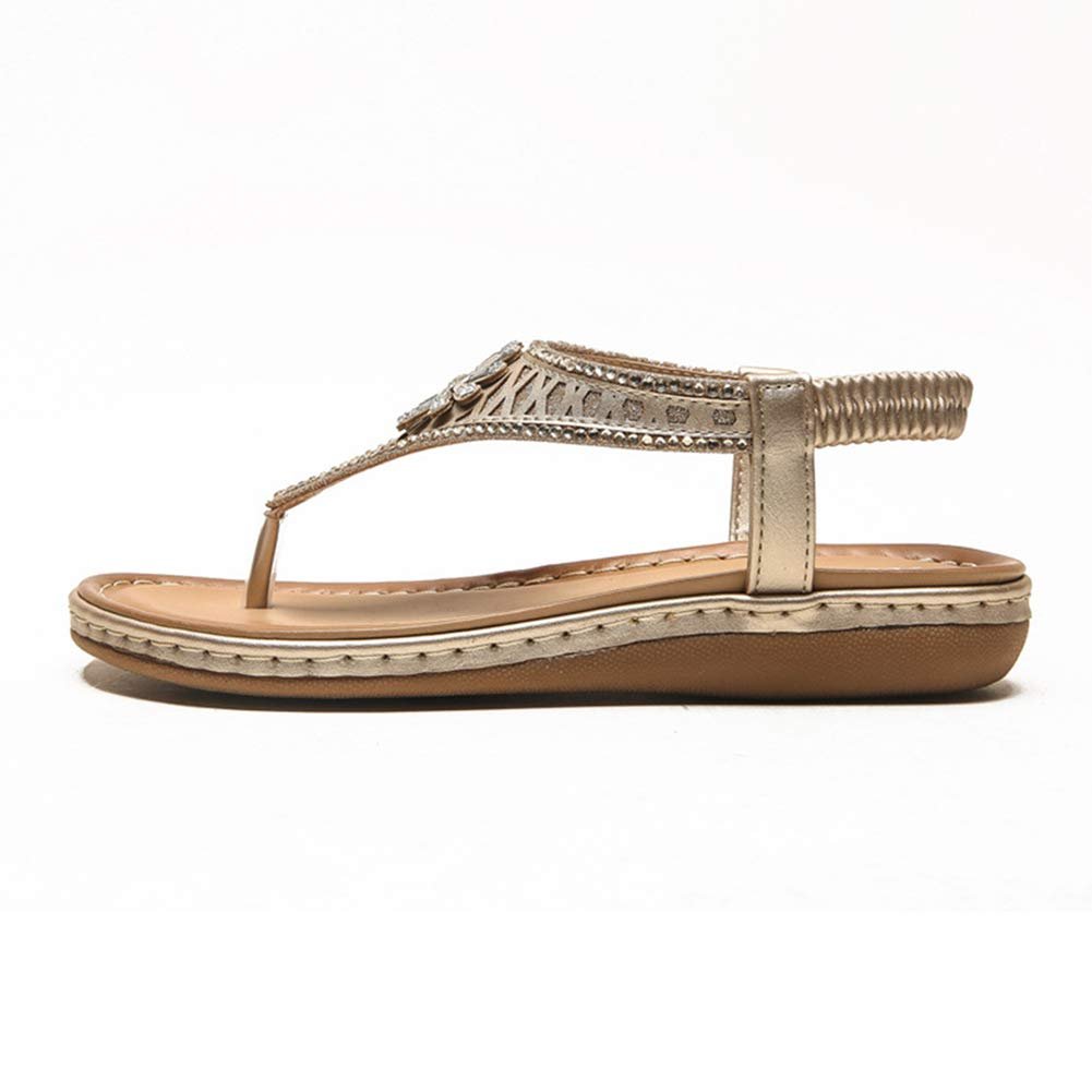 Женские Сандали Летние Пляжные Плоские с Ремешками Цветок со Стразами, фото №2