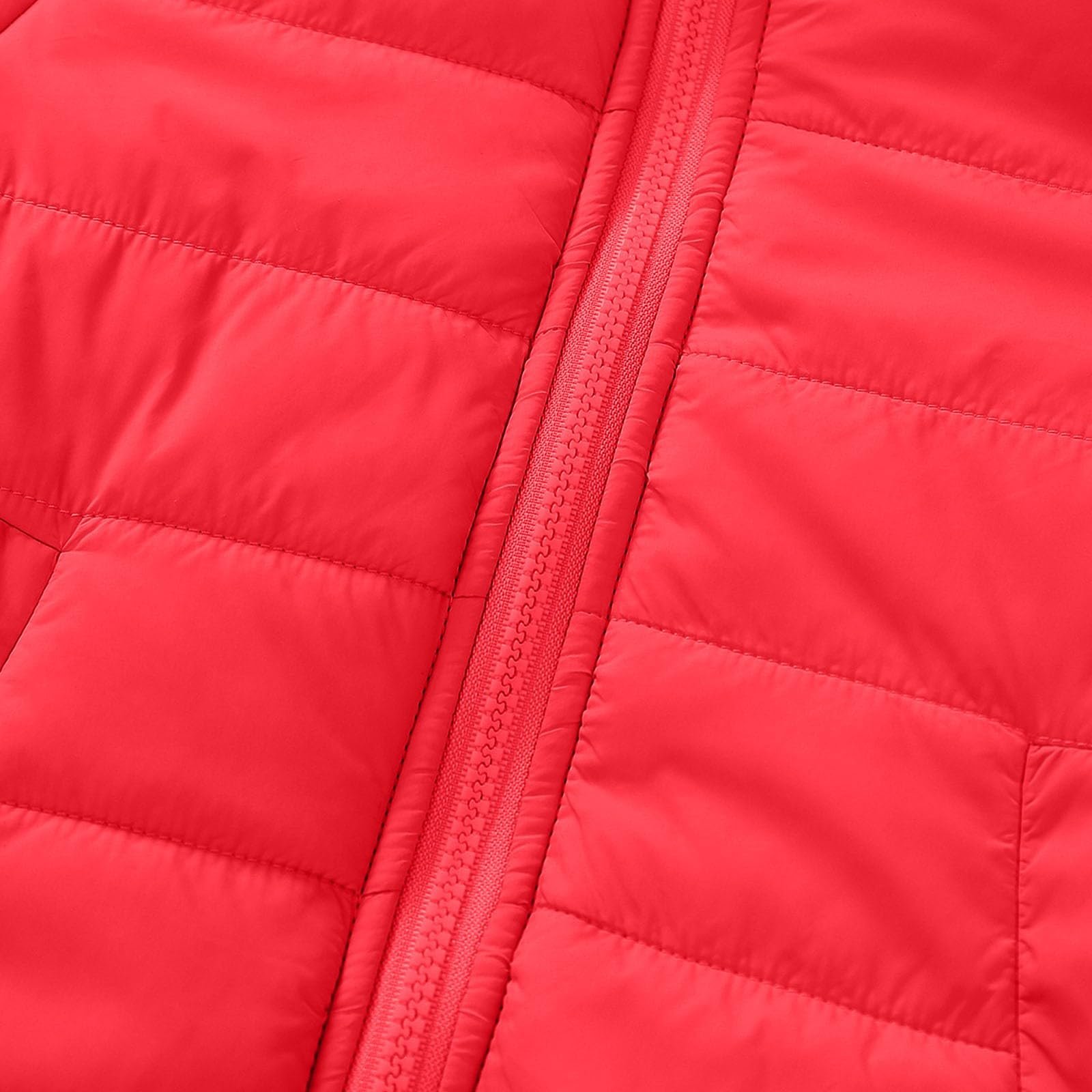 Куртка стеганая Ybing Для девочки Легкая Повседневная Однотонная Утепленная куртка Легкая Пуховая куртка Тонкая Зимняя куртка Молния Стойка воротник Зимнее пальто Удобная Переходная куртка Куртка для отдыха Куртка для активного отдыха, фото №6