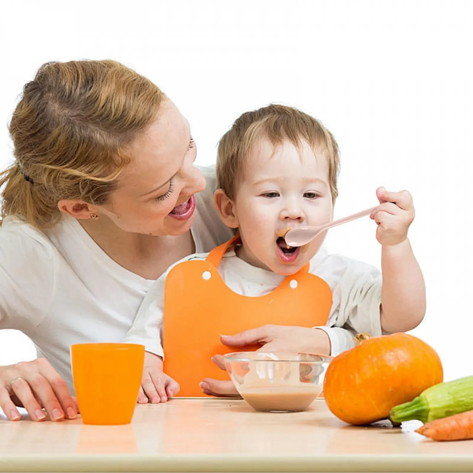 Набір із 5 пластикових ложок для яєць, довгі, фото №5