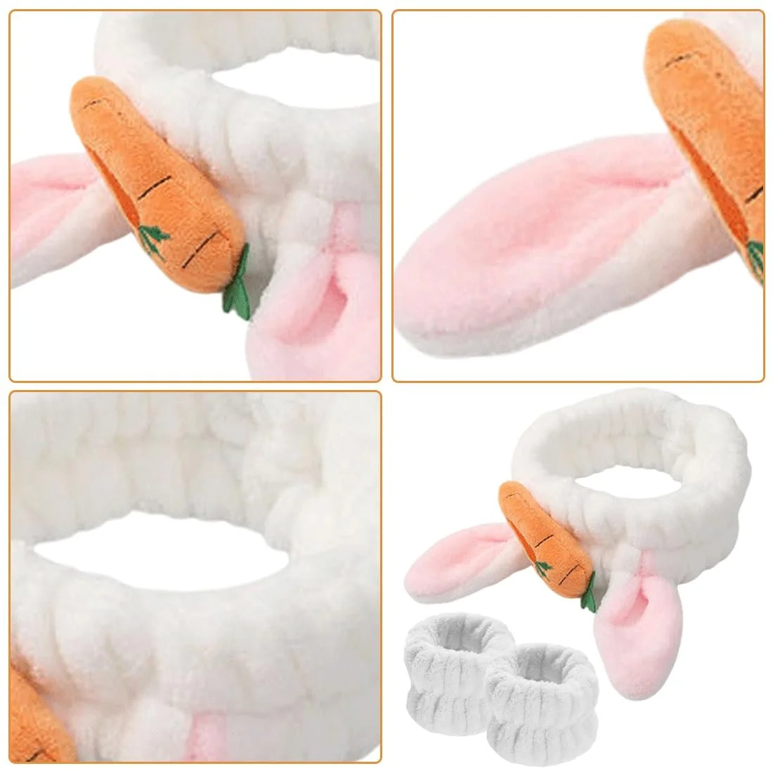 Пов'язка для волосся Плюшева Різдвяні Оленячі Роги для Макіяжу з Напульсником, фото №2