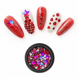 Стрази для нігтів Різні форми Блискучі скляні прикраси з коробкою 1 коробка 5 мм - Фото 1