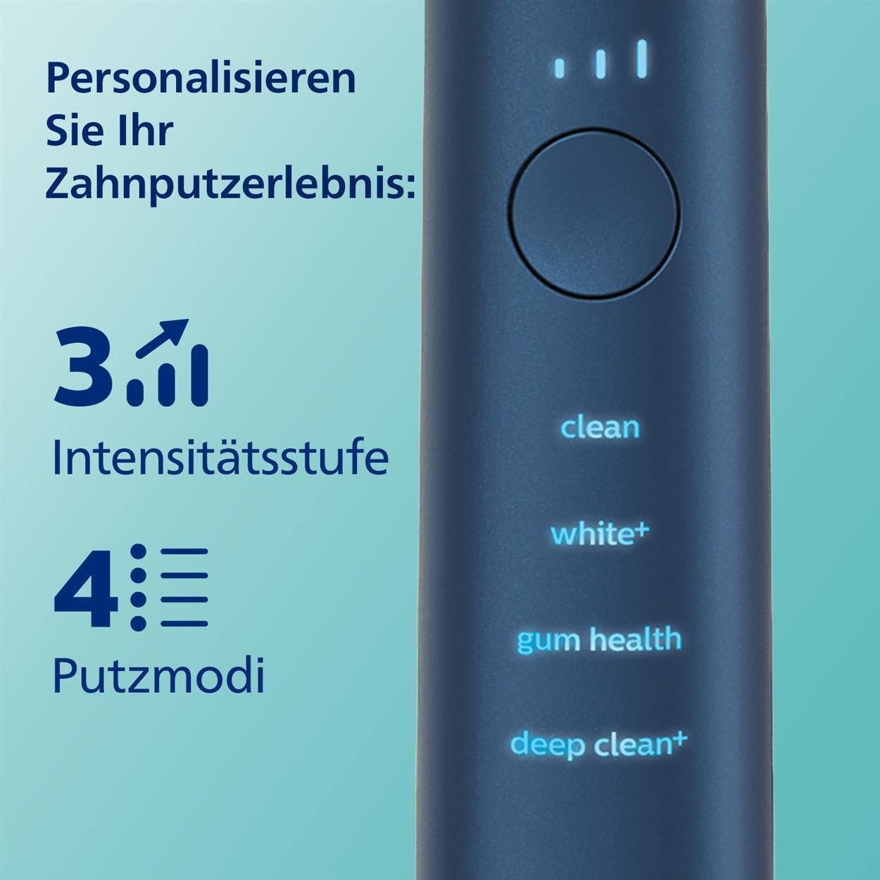 Електрична зубна щітка Philips Sonicare DiamondClean 9000 Series HX9911/89 Special Edition C3 Premium Plaque Control Темно-синя, фото №5