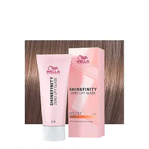 Напівперманентна фарба для волосся Wella Shinefinity Карамель Еспресо 05/37 Світло-коричневий Золотистий Пісок 60 мл - Фото 1