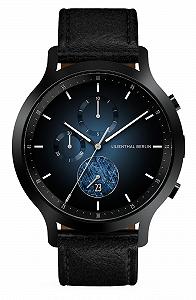 Мужские часы Lilienthal Berlin Meteorite IV Chronograph хирургическая сталь кварцевый сапфировое закаленное минеральное стекло метеоритный циферблат черный 42.5 мм - Фото 1