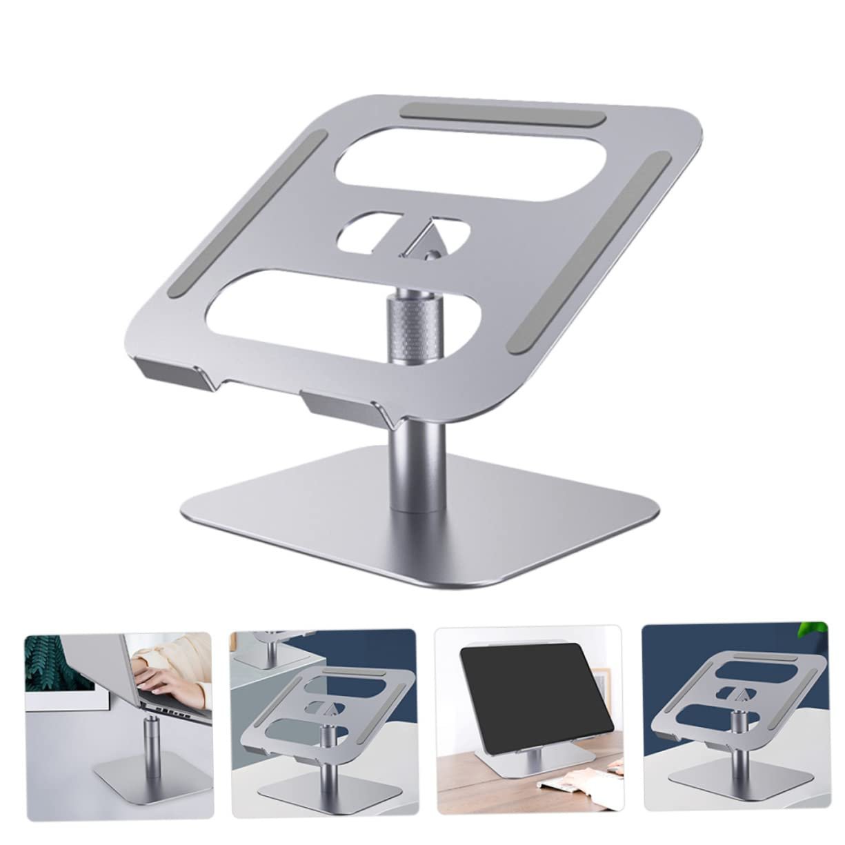 Подставка для ноутбука TEHAUX Портативная Регулируемая по высоте Складная с рассеиванием тепла для ноутбуков и планшетов Эргономичная для офиса и дома, фото №6