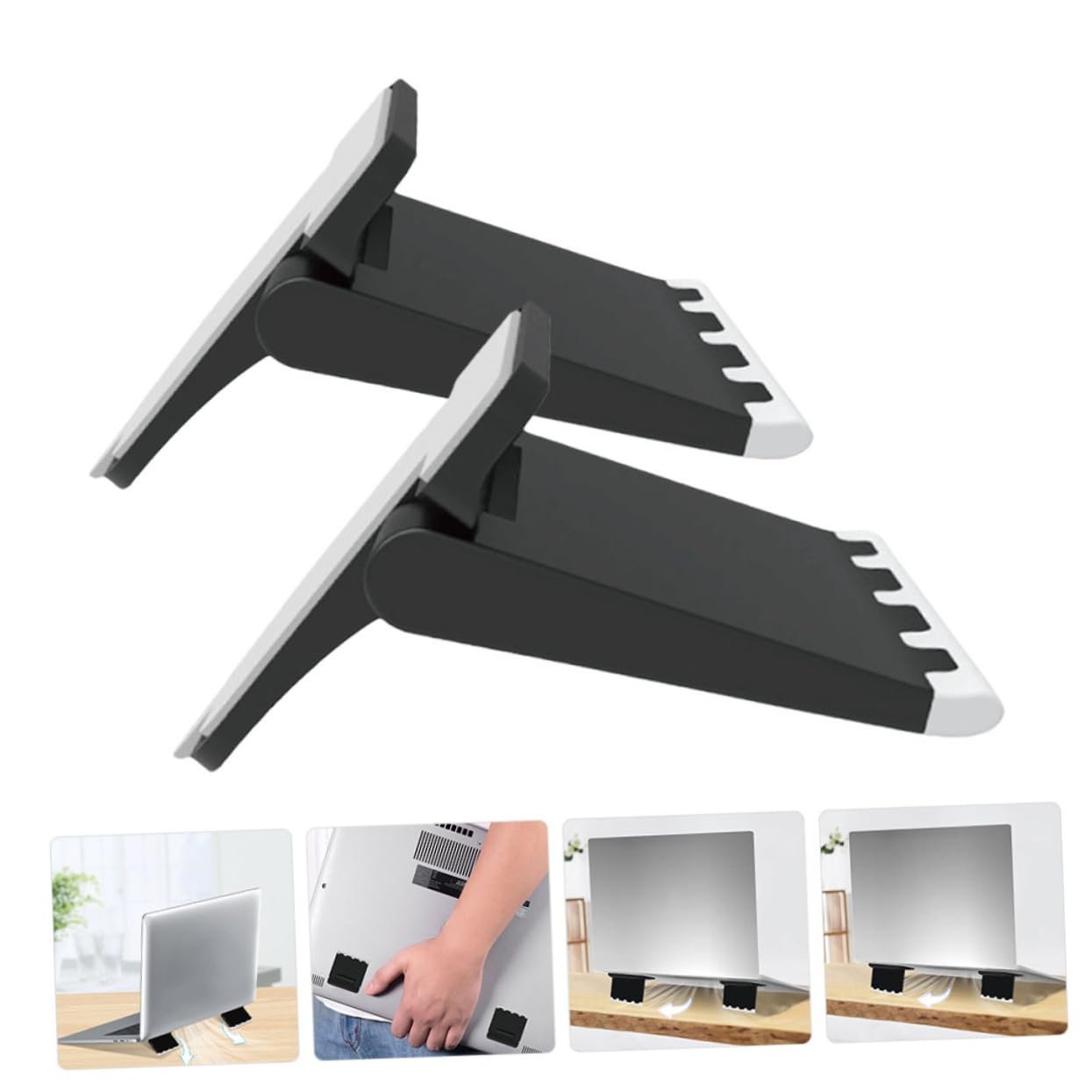 Подставка для ноутбука портативная 2 шт. Охлаждающая эргономичная настольная подставка для дома и офиса, фото №6 Подставка для ноутбука портативная 2 шт. Охлаждающая эргономичная настольная подставка для дома и офиса, фото №6