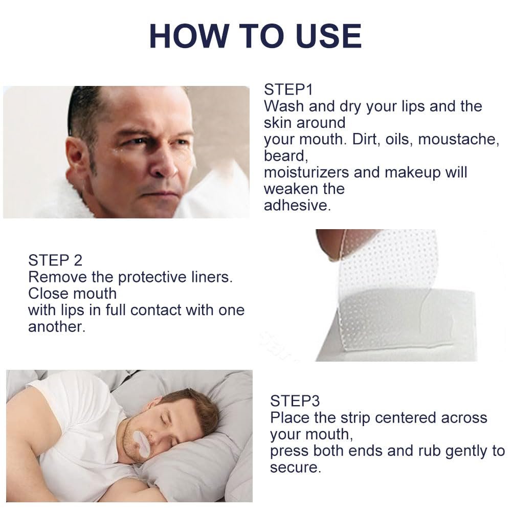 Пластирі для сну Premium, набір 90 шт, пластирі проти хропіння, фото №6