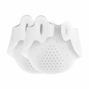 Разделитель для пальцев Milageto 3 отверстия Гель Дышащий Корректор для перекрывающихся пальцев Белый - Фото 1