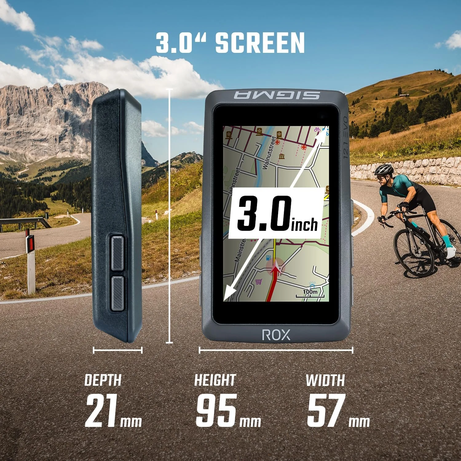 Велокомпьютер SIGMA Sport ROX 12.1 EVO GPS 3" GLONASS Bluetooth Basic Set, фото №4