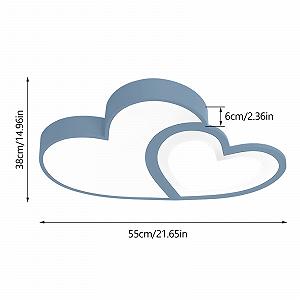 Світильник Lightakai LED стельовий 35 Вт Для дитячої кімнати Серце Подвісний світильник з регулюванням яскравості пультом (Синій) ціна на synthetic.ua - Фото 1 Світильник Lightakai LED стельовий 35 Вт Для дитячої кімнати Серце Подвісний світильник з регулюванням яскравості пультом (Синій) synthetic.ua - Фото 1