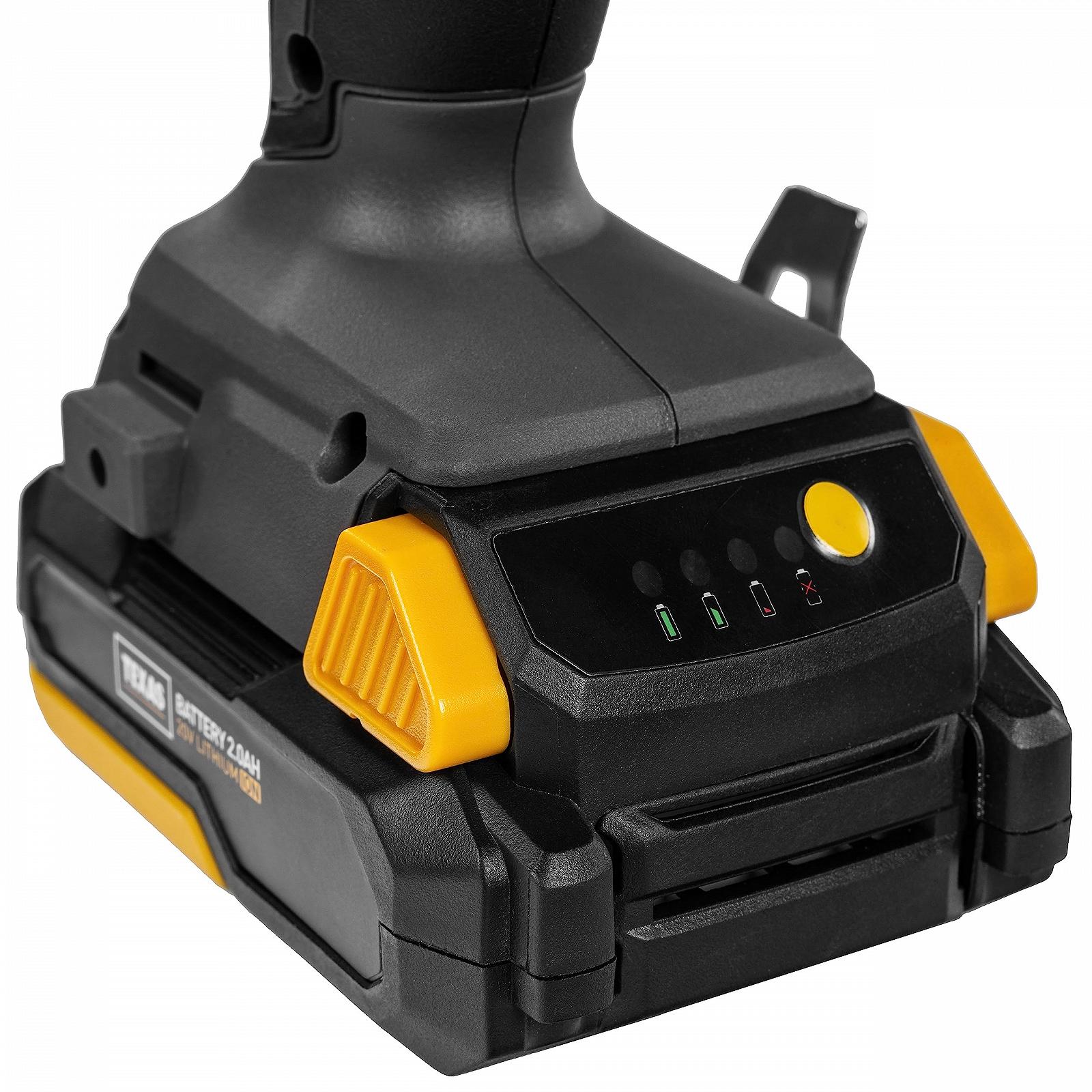 Дриль шуруповерт TEXAS IDX 2000 Акумуляторний Імпульсний Без батареї, фото №5 Дриль шуруповерт TEXAS IDX 2000 Акумуляторний Імпульсний Без батареї, фото №5