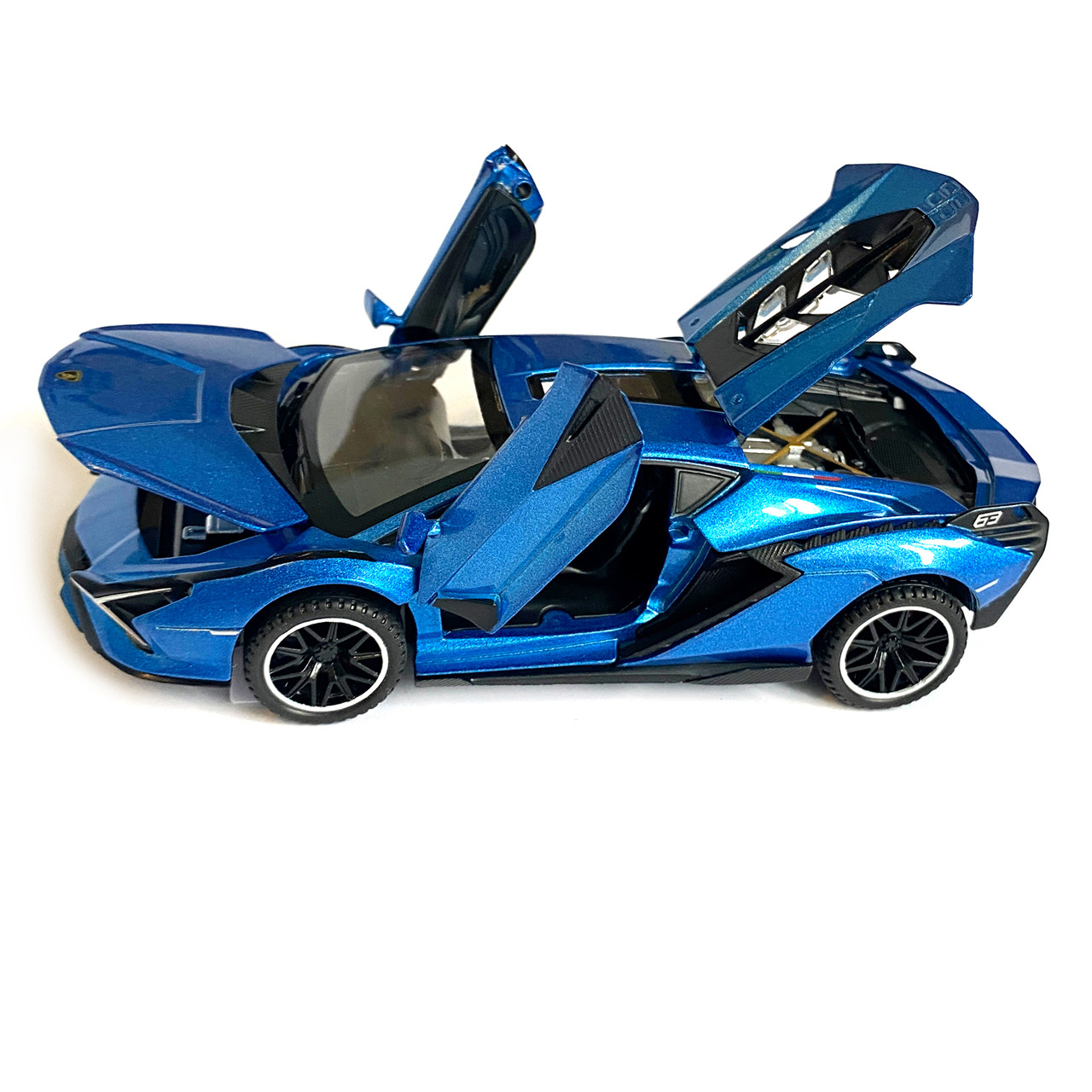Ігральна машина металевий Lamborghini Sian Lamborghini Sian АвтоЕксперт блакитний колір світла звуку, фото №6