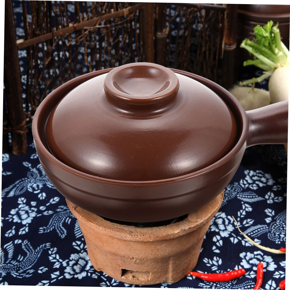 Ківш для тушкування літієва керамічний жаростійкий з бічною ручкою для плити, фото №4 Ківш для тушкування літієва керамічний жаростійкий з бічною ручкою для плити, фото №4