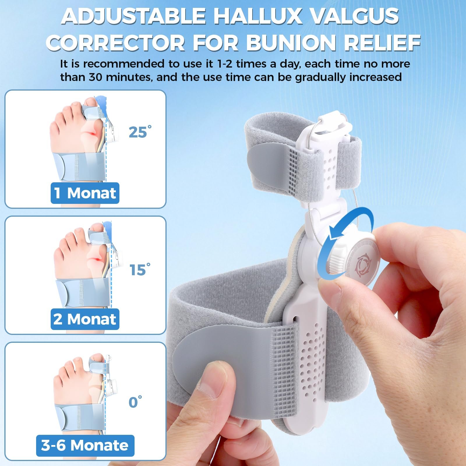 Шина Hallux Valgus, разделитель для пальцев, корректор вальгусной деформации, фото №3 Шина Hallux Valgus, разделитель для пальцев, корректор вальгусной деформации, фото №3