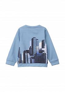 Свитшот s.Oliver с принтом и ребристыми манжетами synthetic.ua - Фото 1