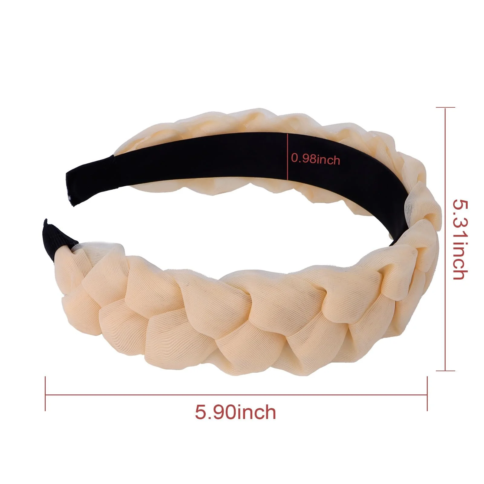 Обруч Широкий плетений для жінок, Набір 4 шт, фото №2 Обруч Широкий плетений для жінок, Набір 4 шт, фото №2