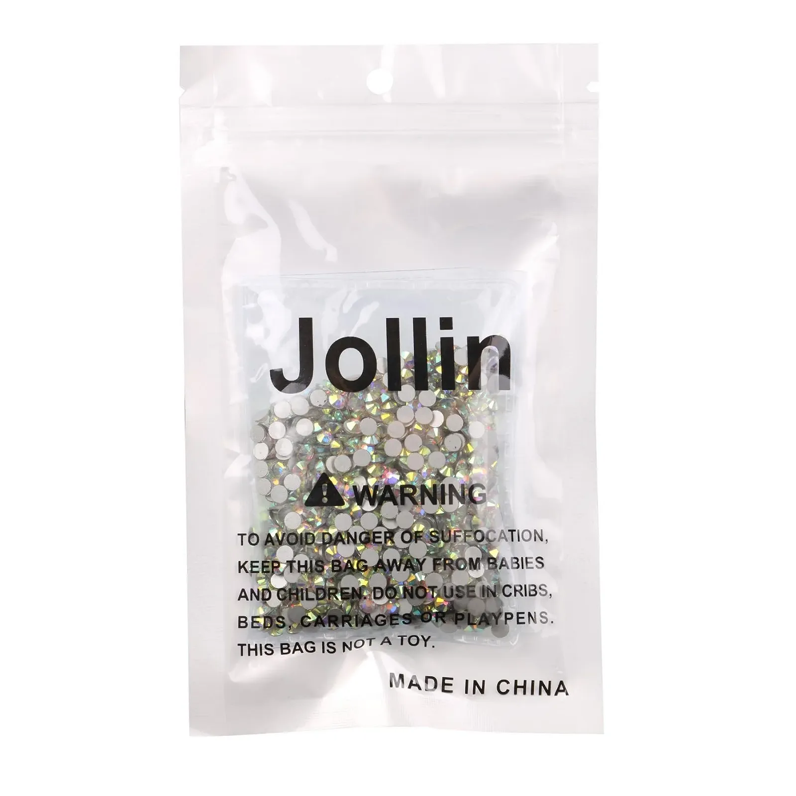 Клейові кристали Flatback Rhinestone Скляні діаманти Круглі коштовні камені 4.0 мм, SS16 1440 шт., Crystal AB, фото №7