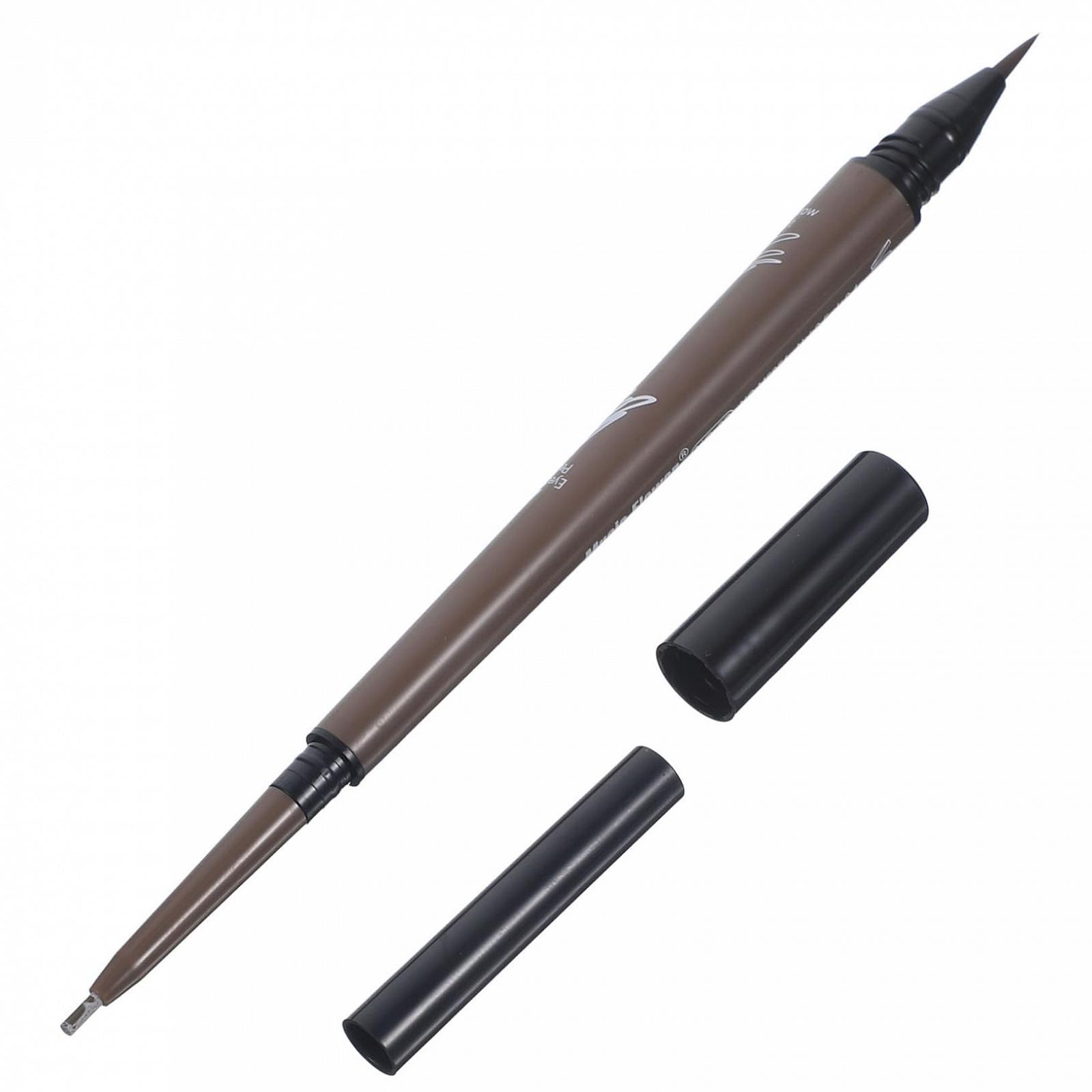 Олівець для брів Gogogmee Eyebrow 1-в-1 пластиковий темно-коричневий, фото №1