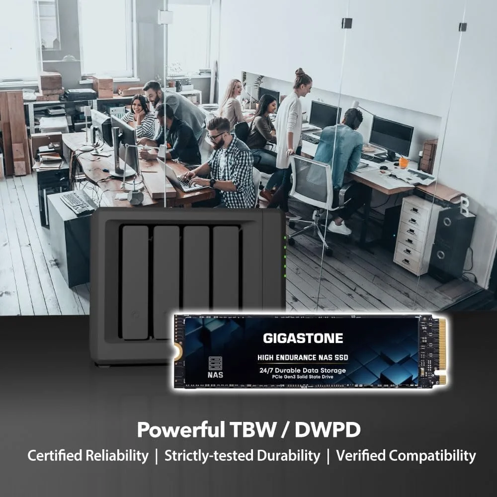 Внутренний SSD-накопитель Gigastone NAS 2TB M.2 PCIe 3.0 NVMe, фото №6 Внутренний SSD-накопитель Gigastone NAS 2TB M.2 PCIe 3.0 NVMe, фото №6