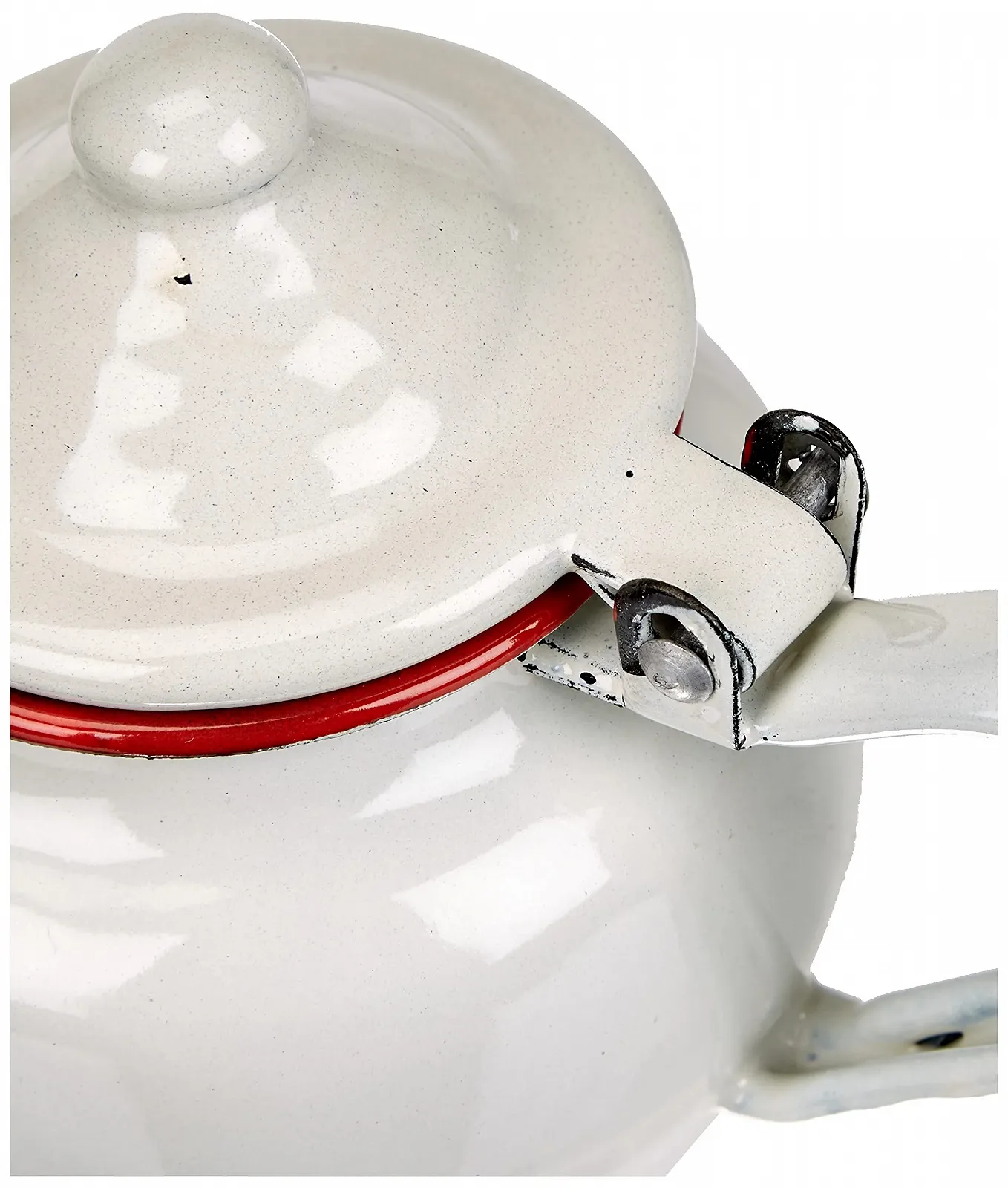 Чайник-заварник IBILI Сталь емальована 0,5 л Білий/червоний, фото №4