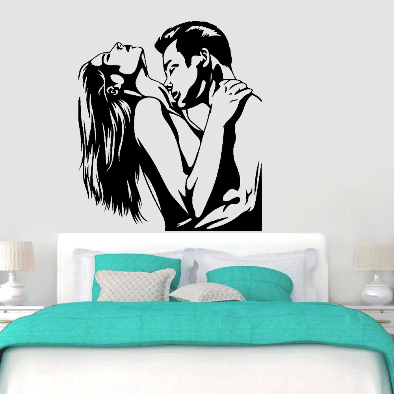 Настінна наклейка Sexy Romantic Woman Man Чорна 70 x 57 см, фото №2 Настінна наклейка Sexy Romantic Woman Man Чорна 70 x 57 см, фото №2