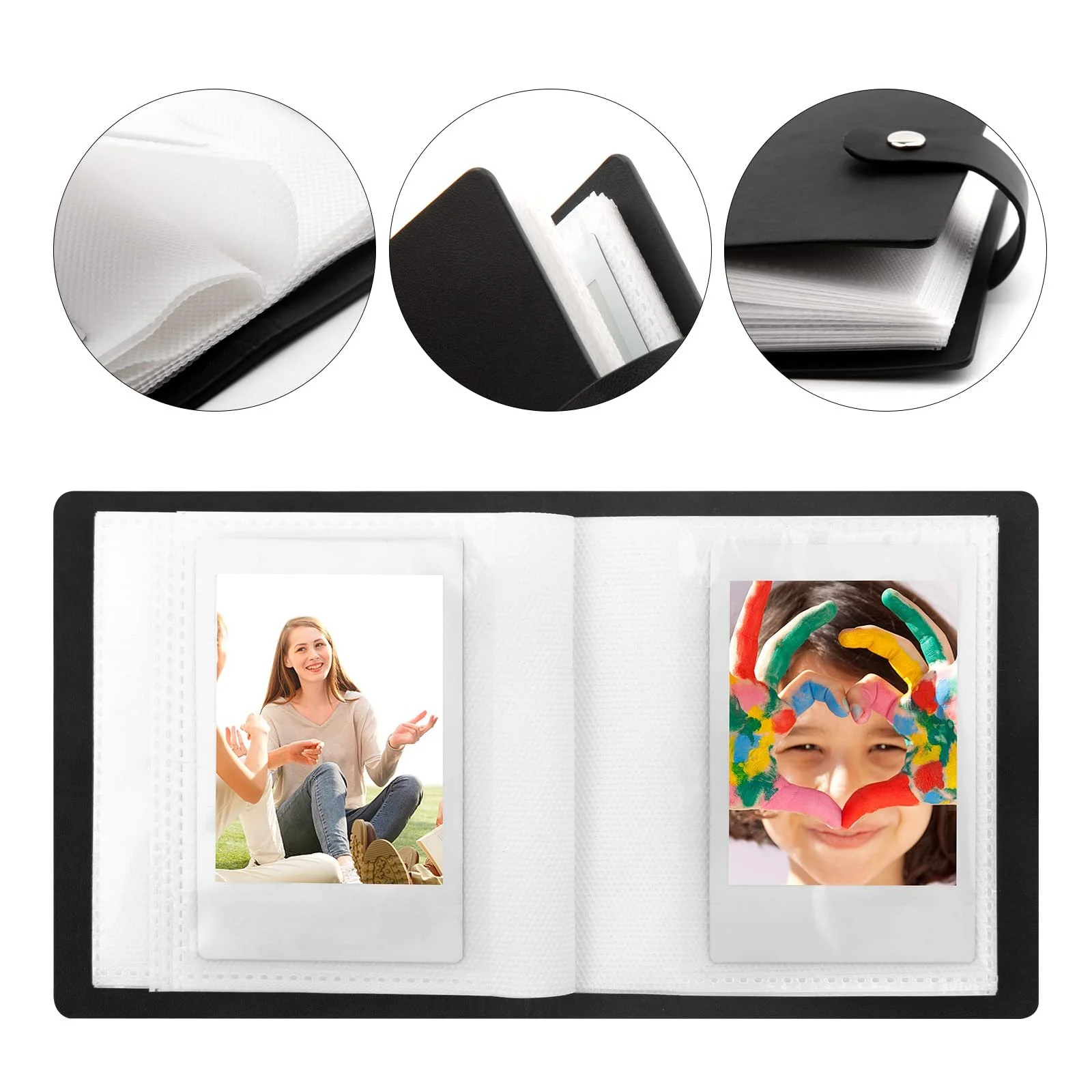 Міні Фотоальбом для Fujifilm Instax Mini 12 11 9 90 8 7s 40, 52 кишені, Чорний, фото №6