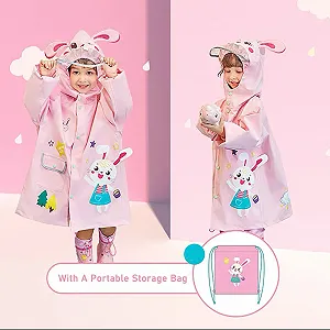 Дитяча дощова куртка Дощовик для хлопчиків і дівчаток Дощове пончо Водонепроникне synthetic.ua - Фото 1