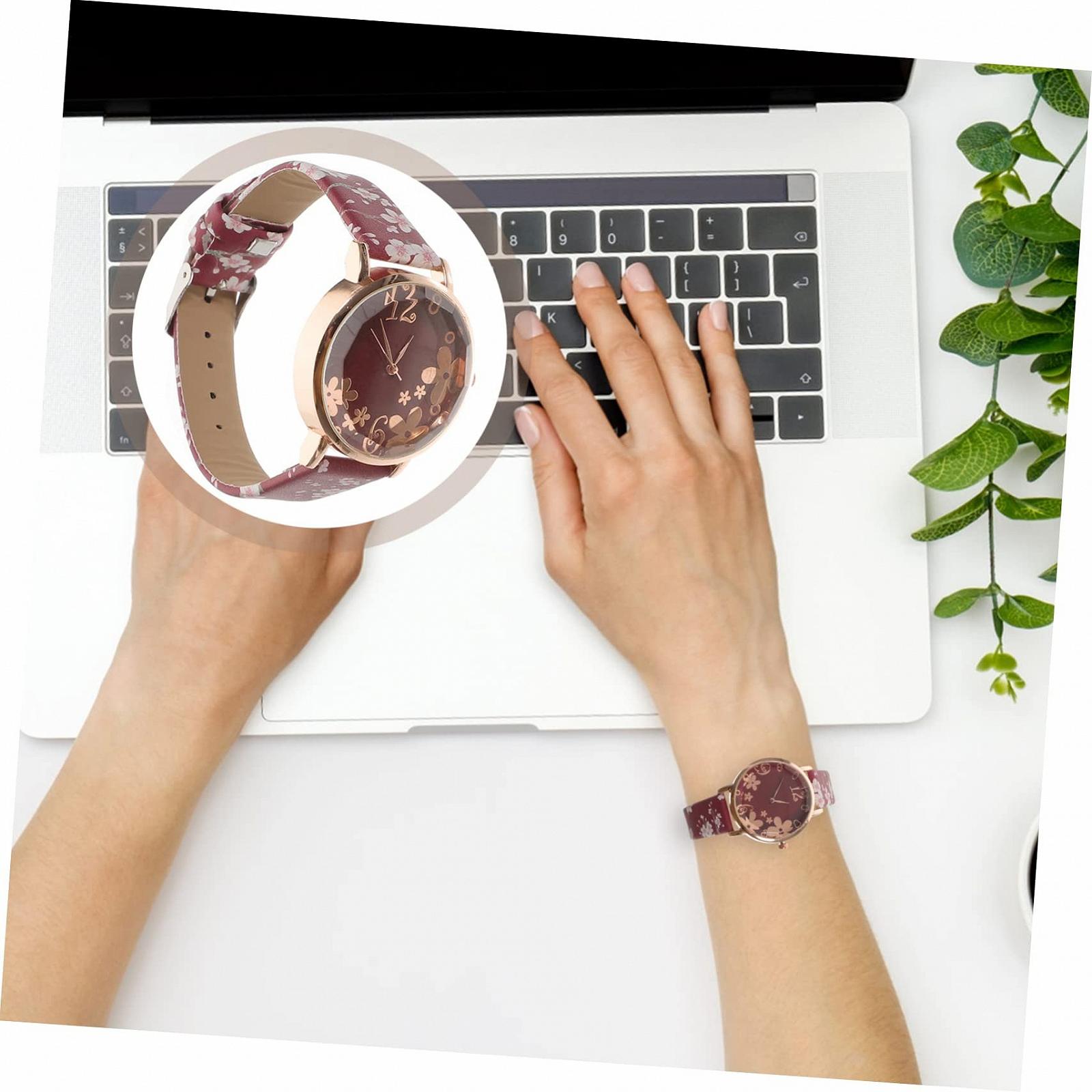 Годинник LIFKOME Золотий Жіночий Червоне Скло, фото №9