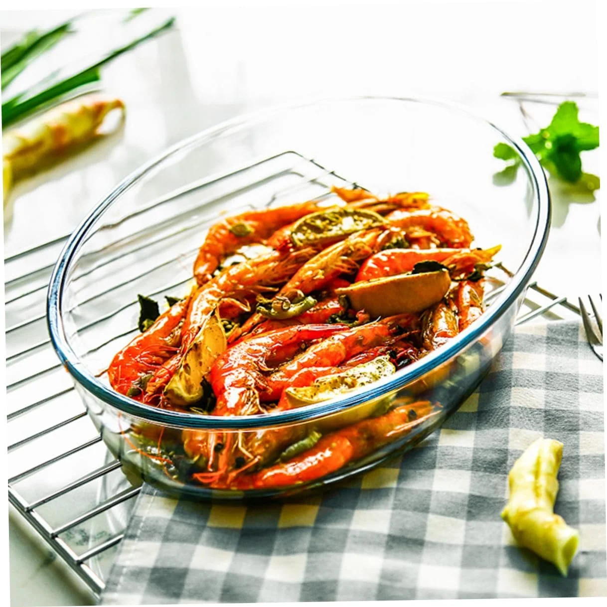 Форма для запікання Скляна Овальна Прозорий, фото №9