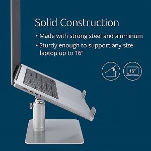 Подставка для ноутбука Kensington до 16 дюймов, регулируемая по высоте и углу наклона с вентиляционными отверстиями, держатель для ноутбука с местом для хранения и нескользящими силиконовыми накладками (K50424WW) synthetic.ua - Фото 1