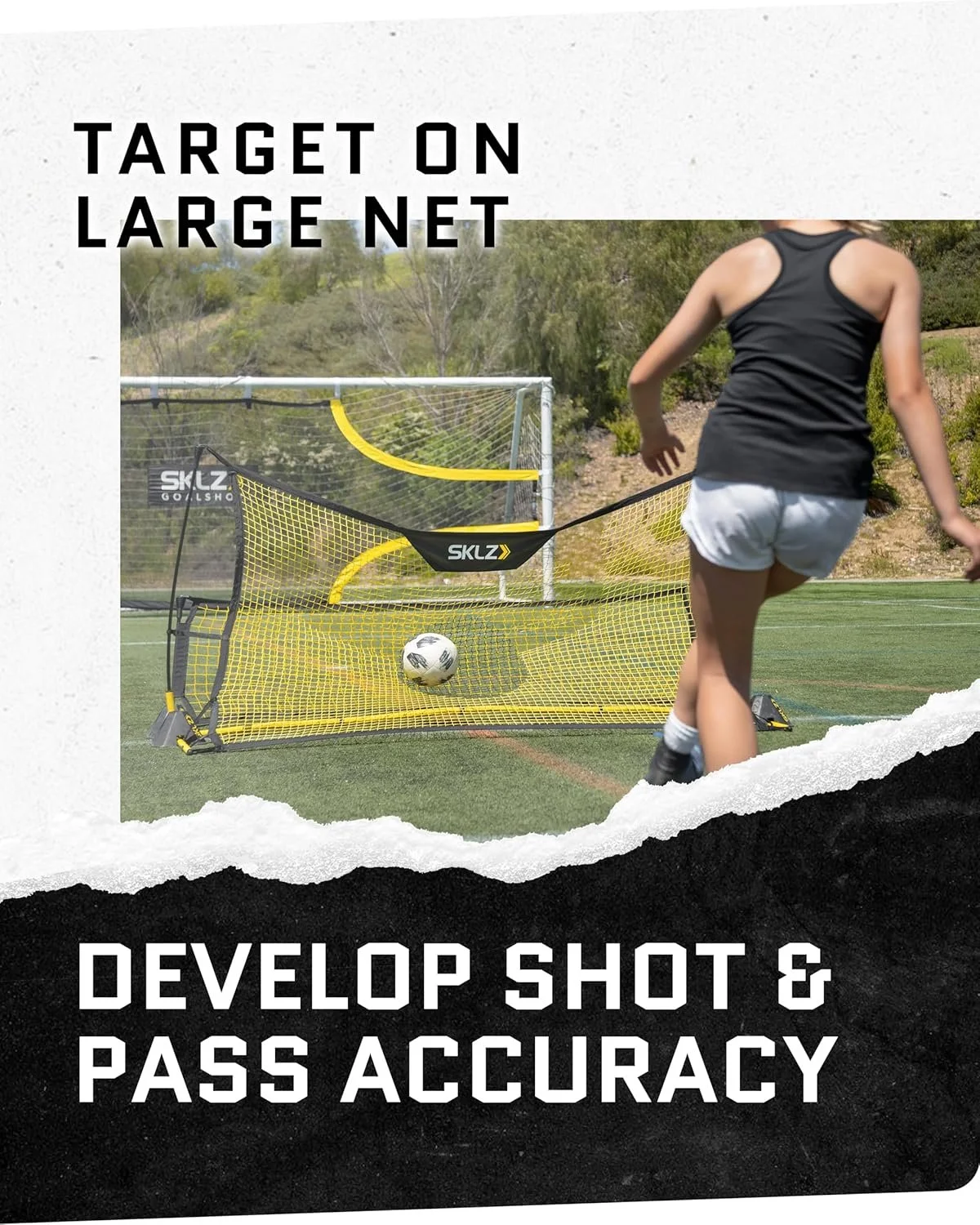 Футбольні ворота SKLZ Quickster / 183 х 122 см / Чорно-жовтий, фото №7 Футбольні ворота SKLZ Quickster / 183 х 122 см / Чорно-жовтий, фото №7