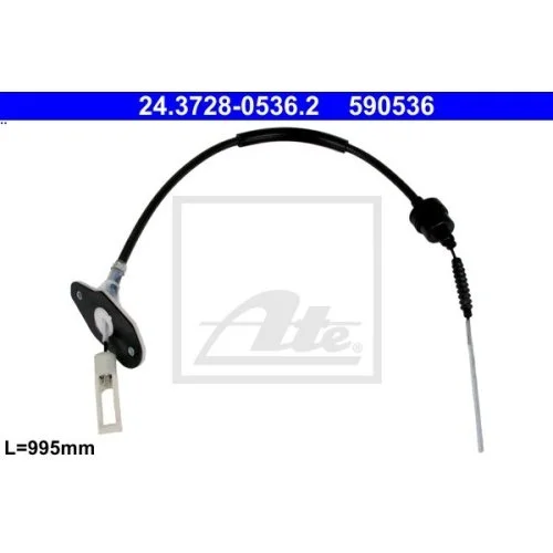 Трос сцепления ATE 24.3728-0536.2 для FIAT FORD, фото №2