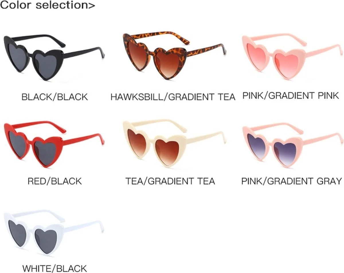 Солнцезащитные очки Сердце Темно-розовый RED, фото №2