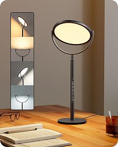 Настільна лампа LED EDISHINE 55 см панель із поворотом 300° димована чорна - Фото 1