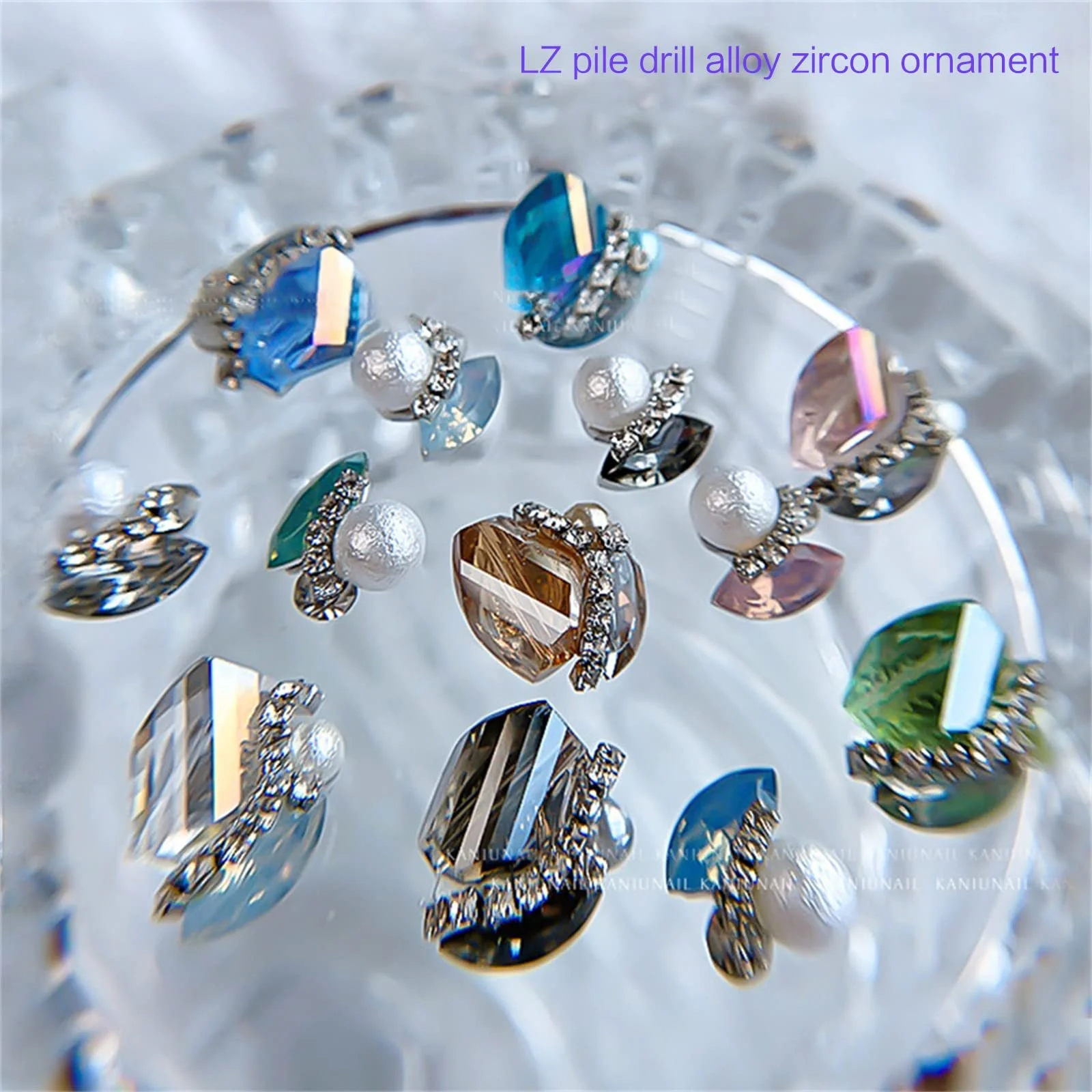 3D Стразы для ногтей Роскошные Бриллианты Стеклянные Драгоценности Металлические Заклепки для Украшения, фото №4